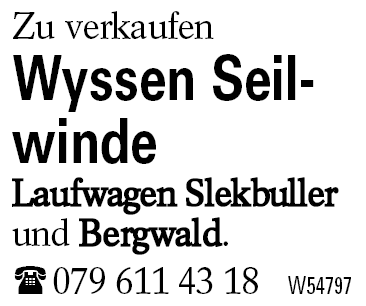 Wyssen Seilwinde