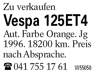 Vespa 125ET4