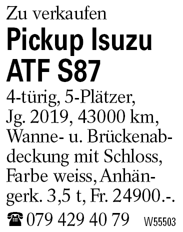 Pickup Isuzu ATF S87