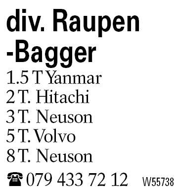 div. Raupen -Bagger