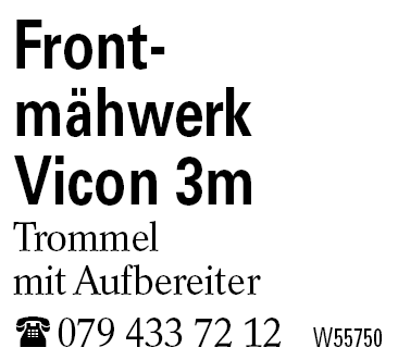 Frontmähwerk              Vicon 3m