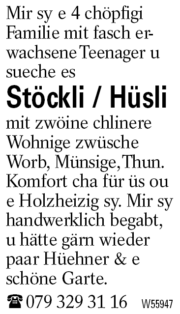 Stöckli / Hüsli