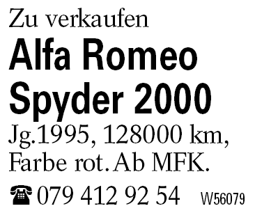 Alfa Romeo Spyder 2000