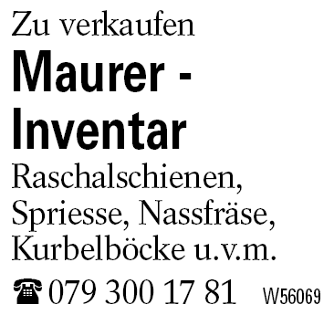 Maurer -             Inventar