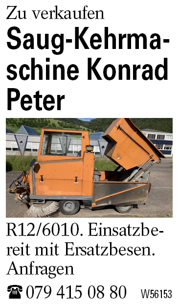 Saug-Kehrmaschine Konrad Peter