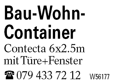 Bau-Wohn- Container