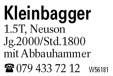 Kleinbagger