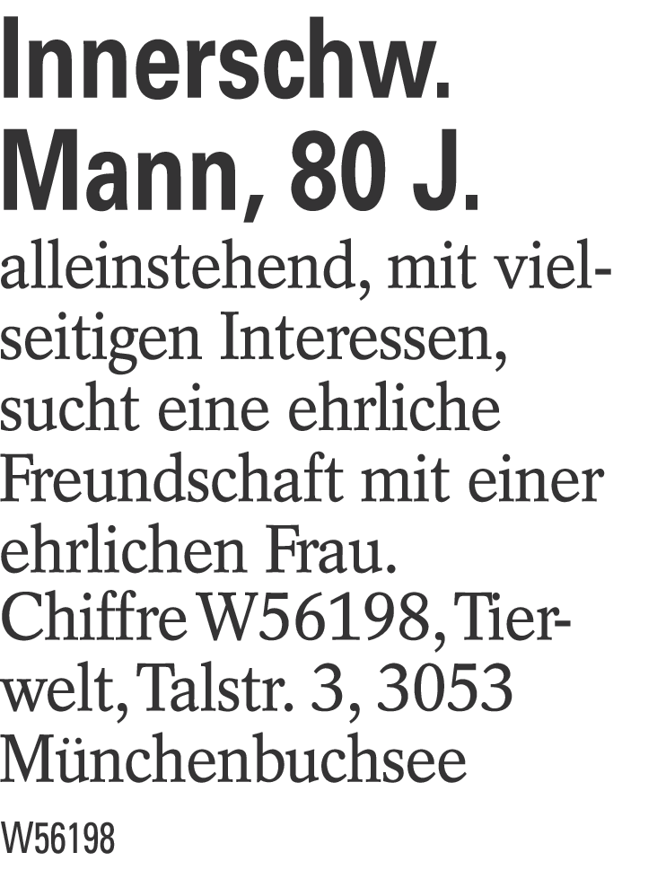 Innerschw. Mann, 80 J.