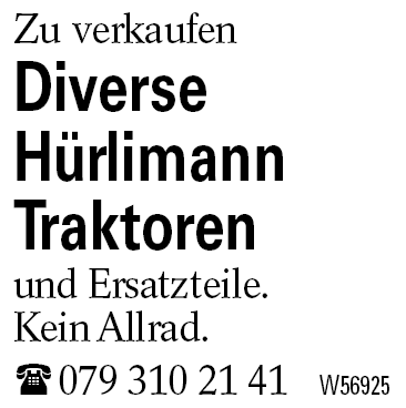 Diverse    Hürlimann      Traktoren