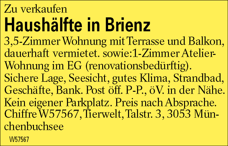 Haushälfte in Brienz