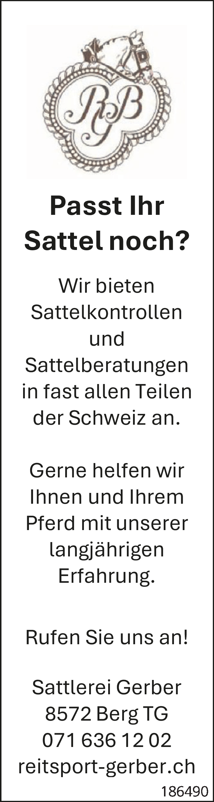 Passt Ihr Sattel noch?