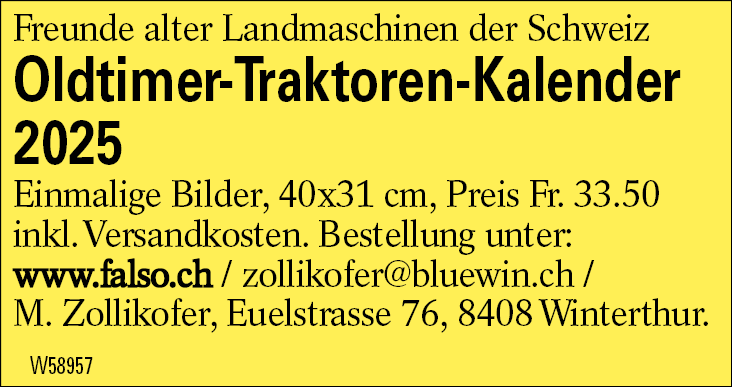 Oldtimer-Traktoren-Kalender 2025