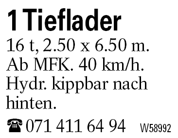 1 Tieflader