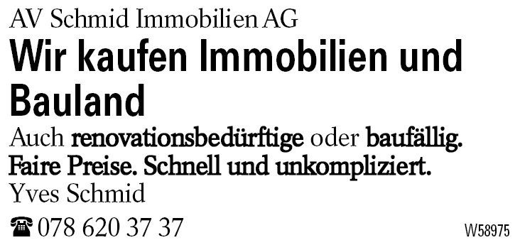 Wir kaufen Immobilien und Bauland