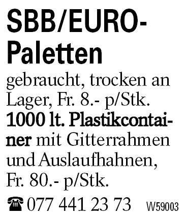 SBB/EURO-Paletten