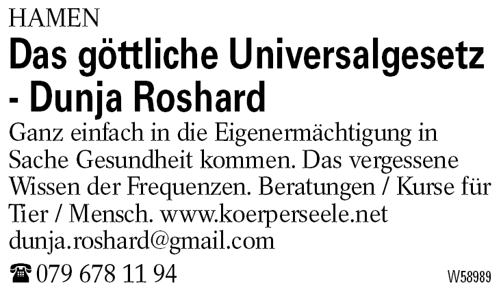 Das göttliche Universalgesetz - Dunja Roshard