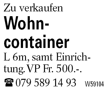 Wohn-               container