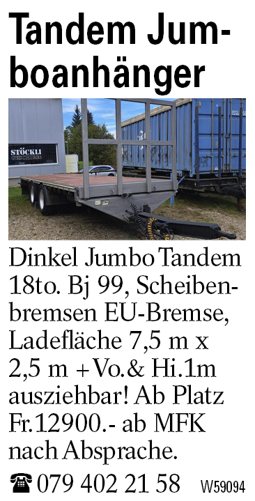 Tandem Jumboanhänger