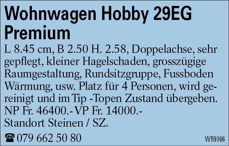 Wohnwagen Hobby 29EG Premium