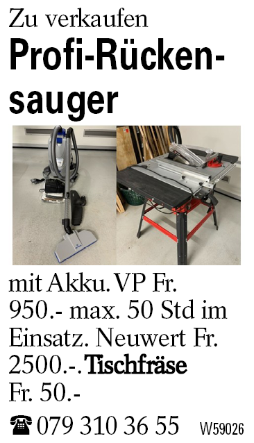 Profi-Rückensauger