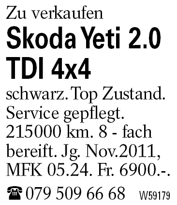 Skoda Yeti 2.0 TDI 4x4