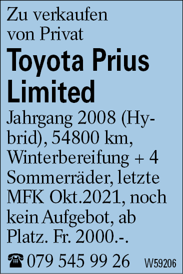 Toyota Prius Limited