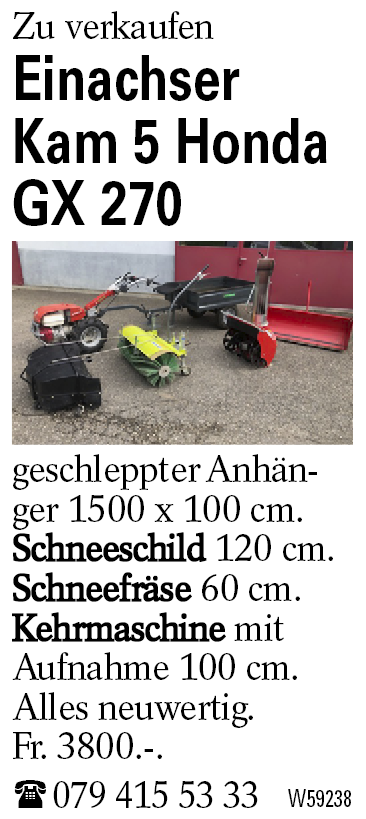 Einachser Kam 5 Honda GX 270