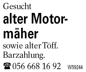 alter Motormäher