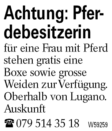 Achtung: Pferdebesitzerin