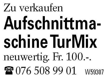 Aufschnittmaschine TurMix