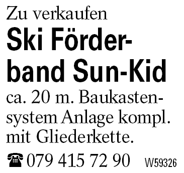 Ski Förderband Sun-Kid