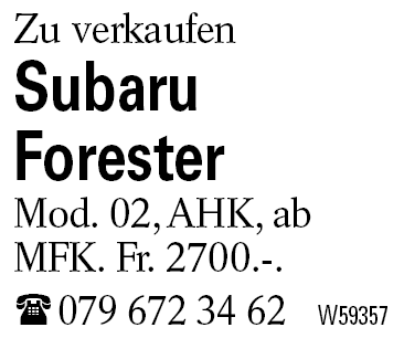 Subaru              Forester