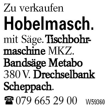 Hobelmasch.