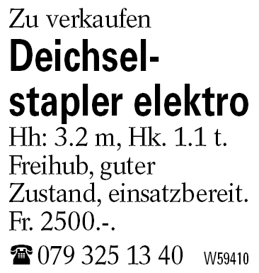 Deichsel-           stapler elektro