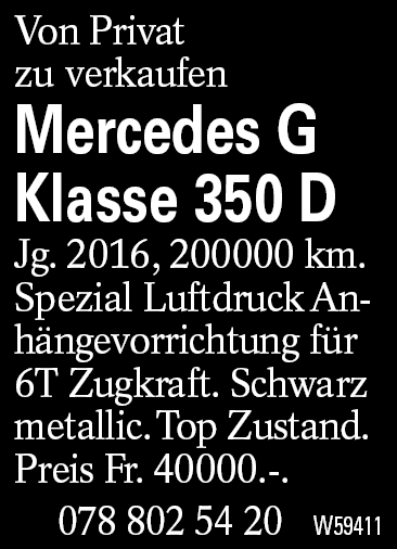 Mercedes G Klasse 350 D