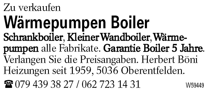 Wärmepumpen Boiler