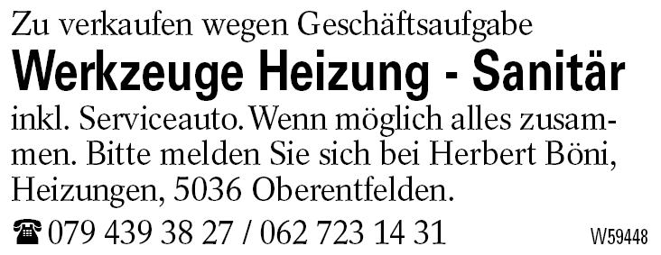 Werkzeuge Heizung - Sanitär