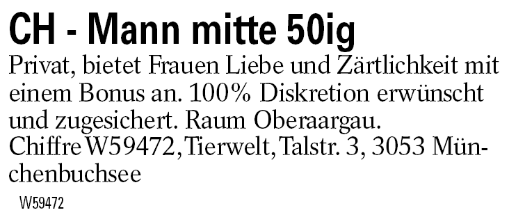 CH - Mann mitte 50ig