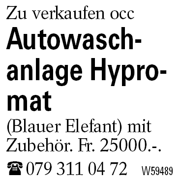 Autowaschanlage Hypromat