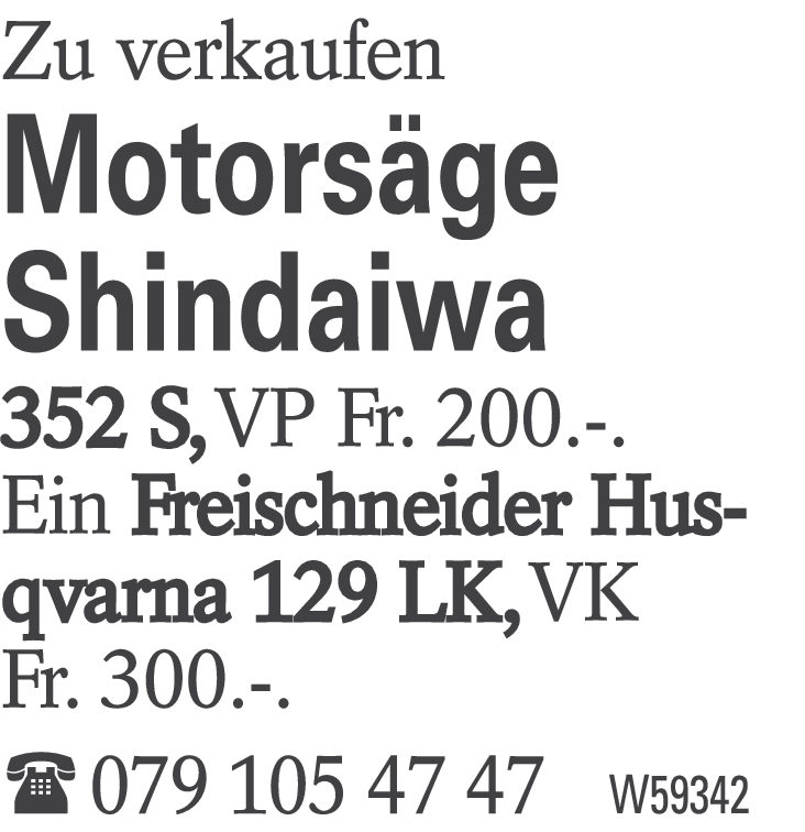 Motorsäge Shindaiwa