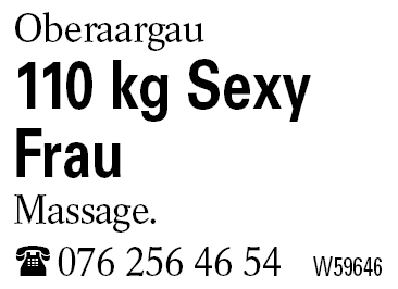 110 kg Sexy Frau