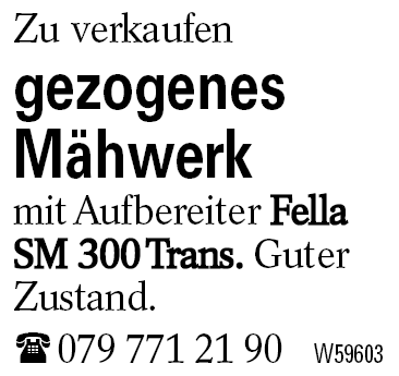 gezogenes Mähwerk