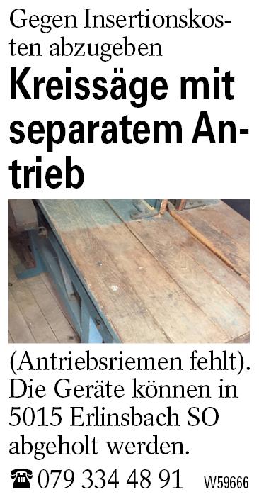 Kreissäge mit separatem Antrieb