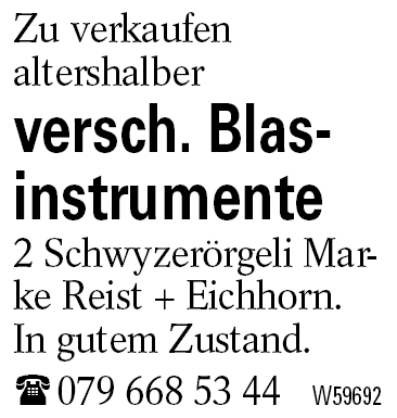 versch. Blasinstrumente