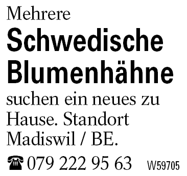 Schwedische Blumenhähne