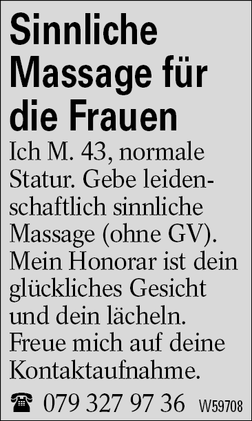 Sinnliche Massage für die Frauen