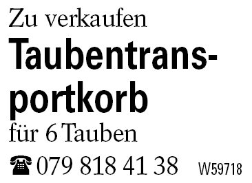 Taubentransportkorb