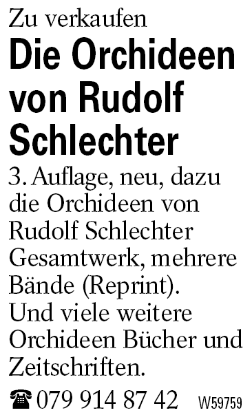 Die Orchideen von Rudolf Schlechter