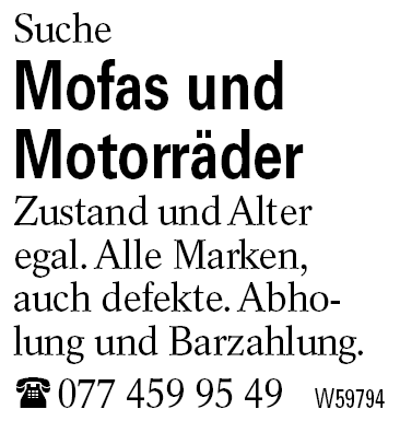 Mofas und Motorräder