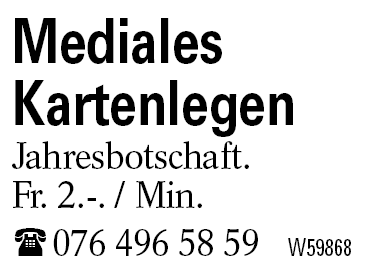 Mediales            Kartenlegen